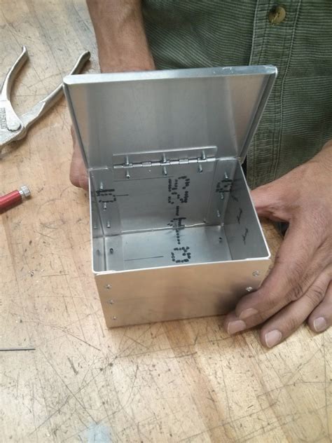 riveted steel box|riveting metal box with lid.